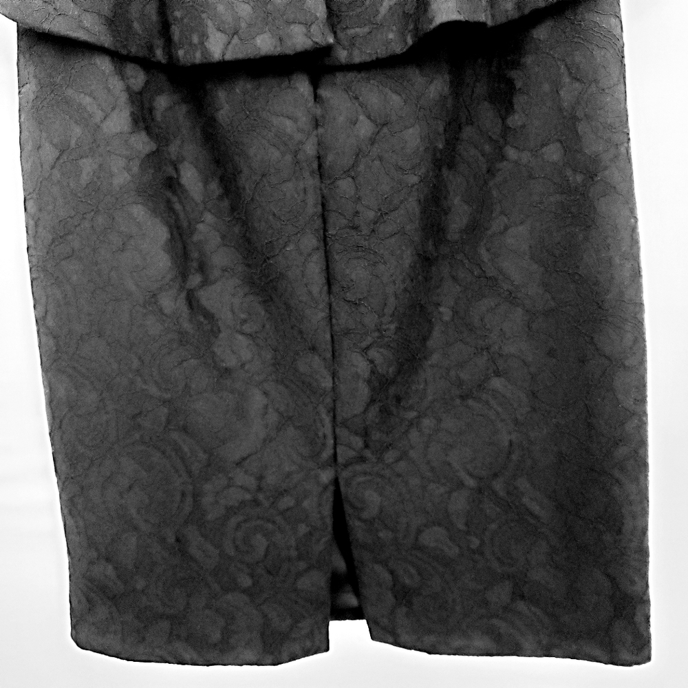 Nwot White House Black Market Strapless Black Lace Peplum Dress - Picture 11 of 16